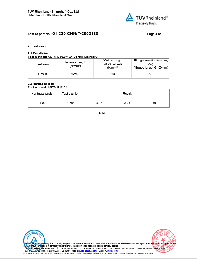 Inconel 718 Forged Pipe Test Report