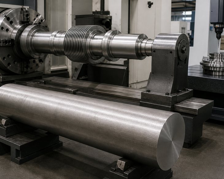 Nickel alloy bar machined for turbine rotor and shaft applications