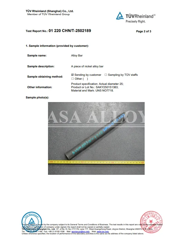 Inconel 718 bar Qualitätsprüfung und Werkstoffkontrolle 5