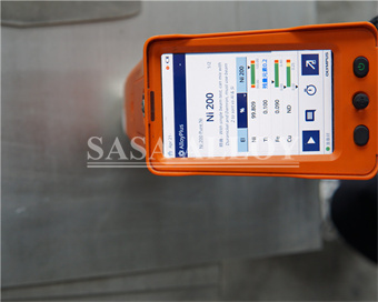 ASTM B162 UNS N02201 اختبار مؤشر مديري المشتريات (PMI).